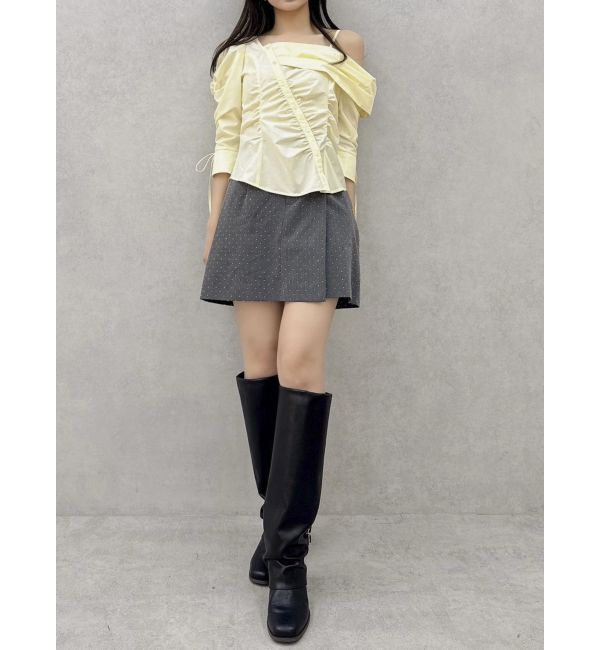 dazzlin「アシメギャザーブラウス」|シャツ・ブラウス|