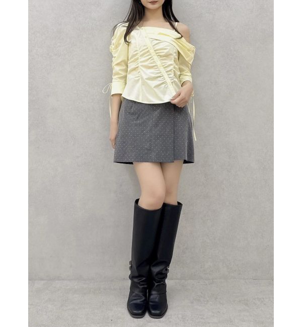 dazzlin「アシメギャザーブラウス」|シャツ・ブラウス|