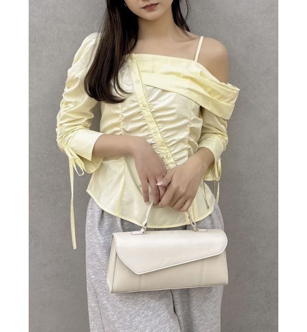 dazzlin「アシメギャザーブラウス」|シャツ・ブラウス|イエロー