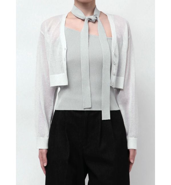 dazzlin「シアーカーデタイセットニット」|ニット・セーター|