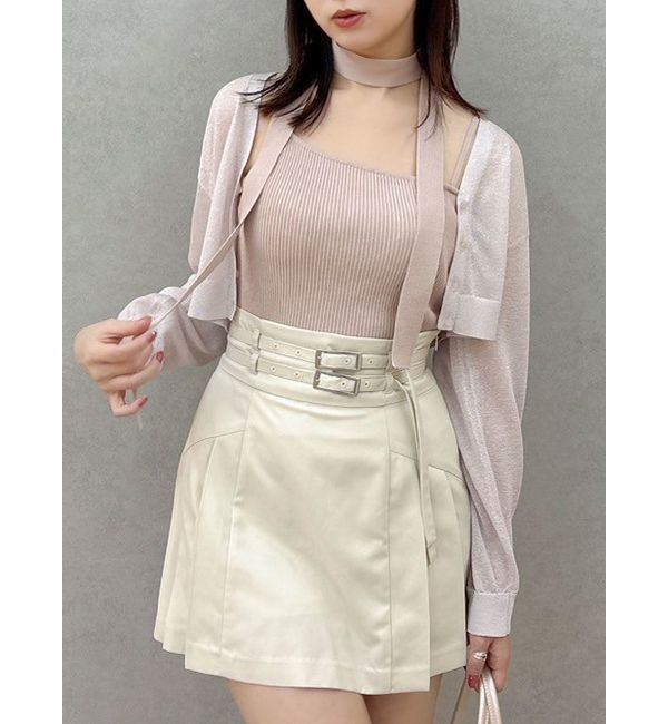 dazzlin「シアーカーデタイセットニット」|ニット・セーター|ピンク