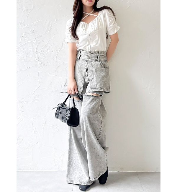 dazzlin「フロントホックタイトカットトップス」|Tシャツ・カットソー|