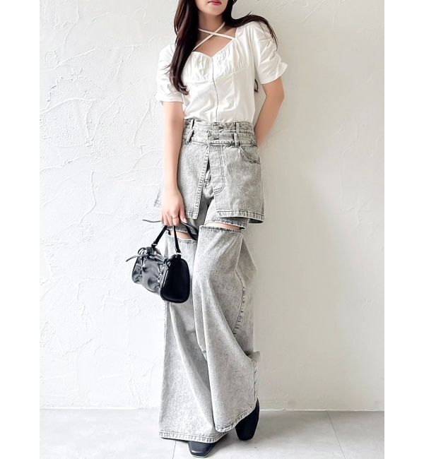 dazzlin「フロントホックタイトカットトップス」|Tシャツ・カットソー|