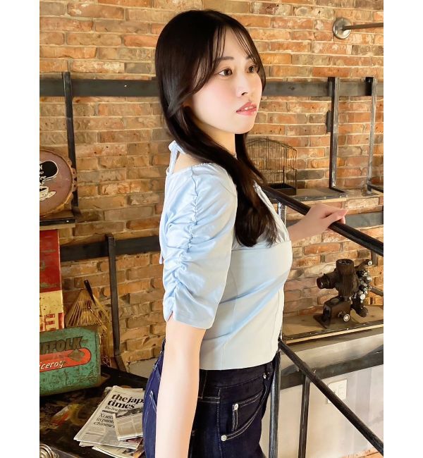 dazzlin「フロントホックタイトカットトップス」|Tシャツ・カットソー|