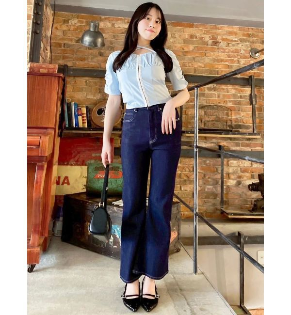 dazzlin「フロントホックタイトカットトップス」|Tシャツ・カットソー|