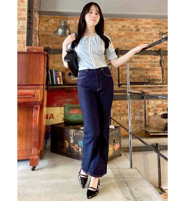 dazzlin「フロントホックタイトカットトップス」|Tシャツ・カットソー|