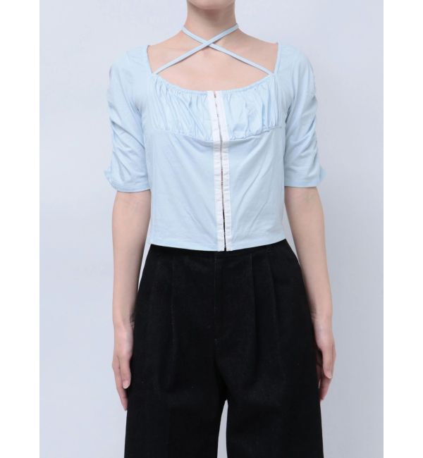 dazzlin「フロントホックタイトカットトップス」|Tシャツ・カットソー|