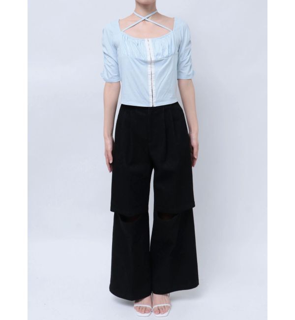 dazzlin「フロントホックタイトカットトップス」|Tシャツ・カットソー|