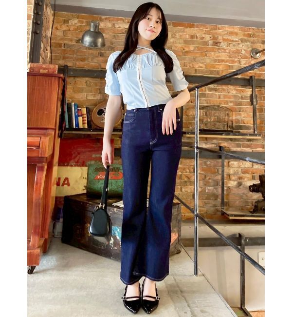 dazzlin「フロントホックタイトカットトップス」|Tシャツ・カットソー|