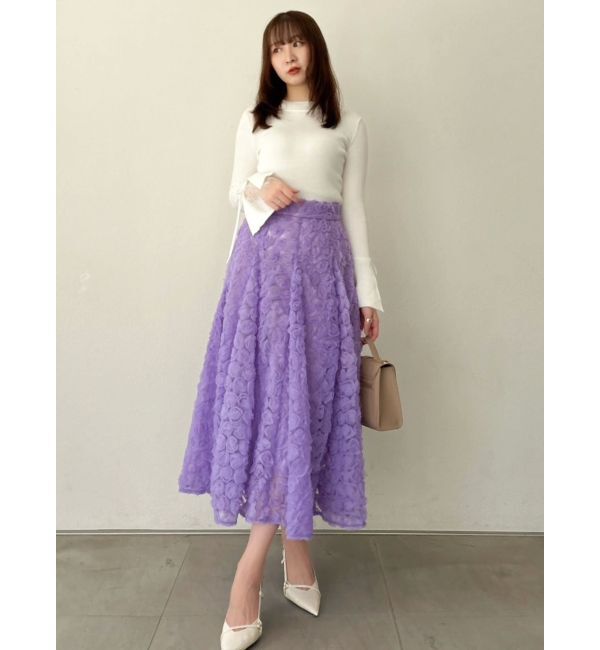dazzlin「モチーフボリュームフレアスカート」|スカート|