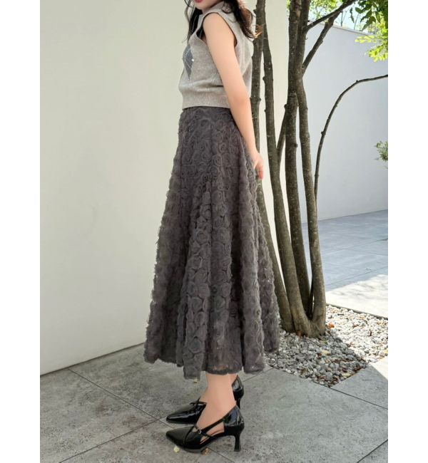 dazzlin「モチーフボリュームフレアスカート」|スカート|