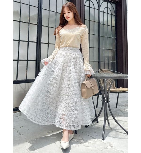 dazzlin「モチーフボリュームフレアスカート」|スカート|