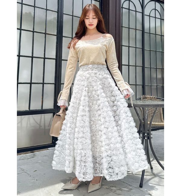 dazzlin「モチーフボリュームフレアスカート」|スカート|