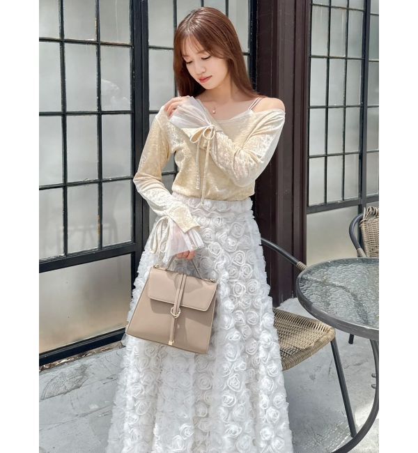 dazzlin「モチーフボリュームフレアスカート」|スカート|