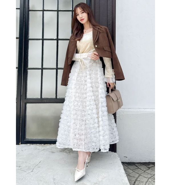 dazzlin「モチーフボリュームフレアスカート」|スカート|