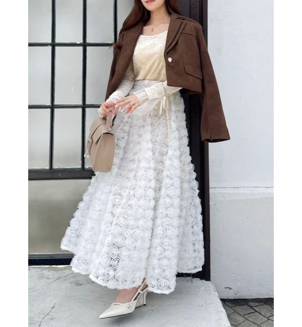 dazzlin「モチーフボリュームフレアスカート」|スカート|