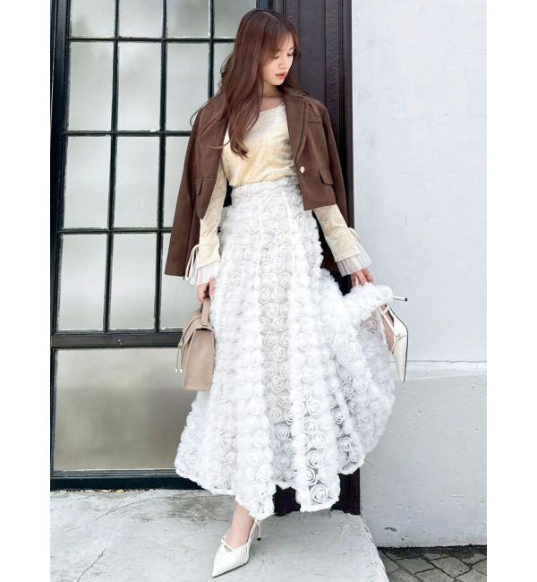 dazzlin「モチーフボリュームフレアスカート」|スカート|