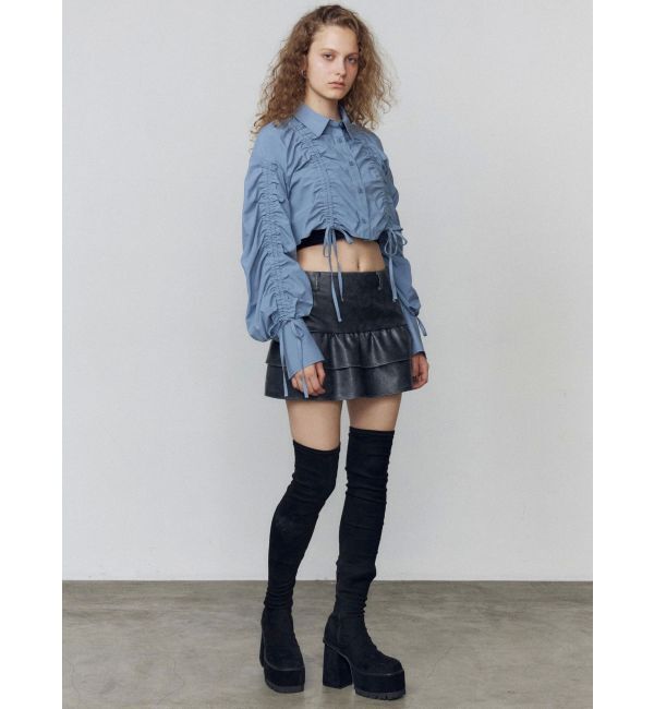 EMODA「スクエアフィットロングブーツ」|ロングブーツ|