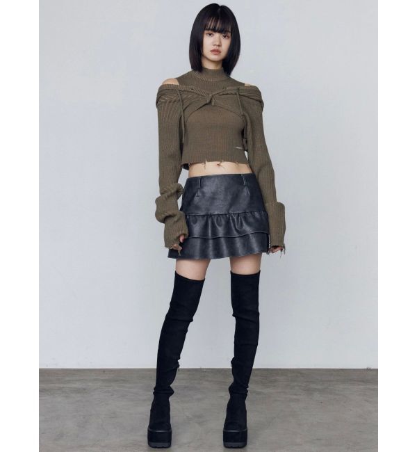 EMODA「スクエアフィットロングブーツ」|ロングブーツ|