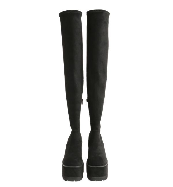 EMODA「スクエアフィットロングブーツ」|ロングブーツ|