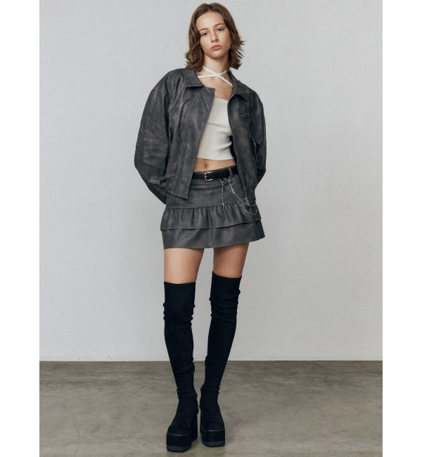 EMODA「スクエアフィットロングブーツ」|ロングブーツ|