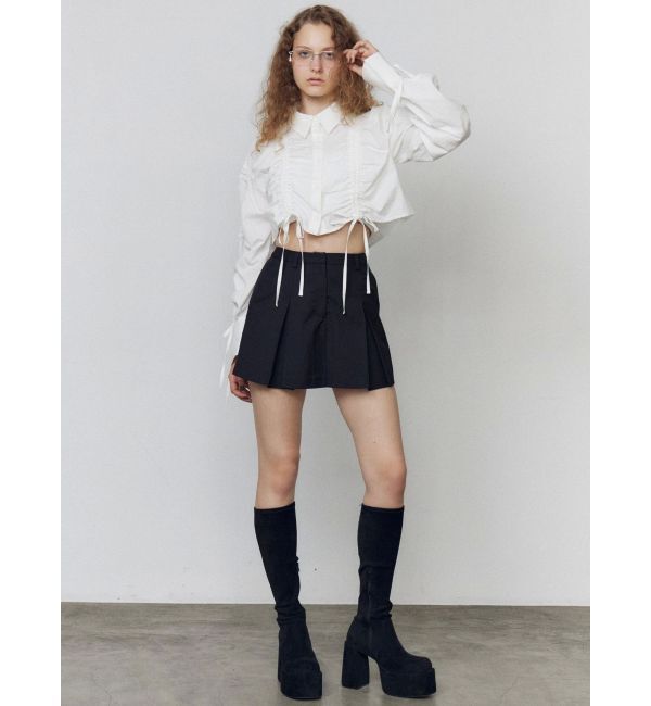 EMODA「ストリングリボンショートシャツ」|シャツ・ブラウス|