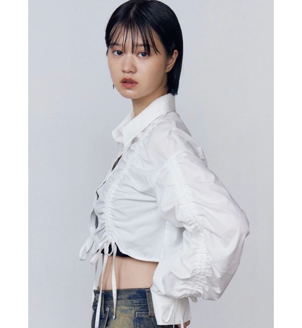 EMODA「ストリングリボンショートシャツ」|シャツ・ブラウス|