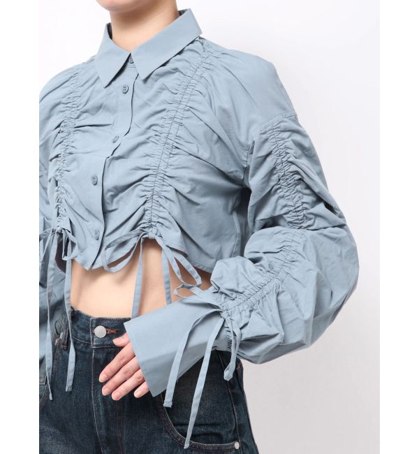 EMODA「ストリングリボンショートシャツ」|シャツ・ブラウス|