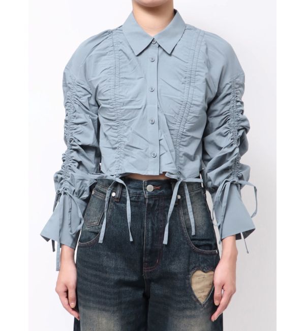 EMODA「ストリングリボンショートシャツ」|シャツ・ブラウス|