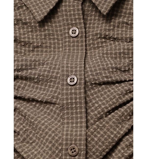 EMODA「ストリングリボンショートシャツ」|シャツ・ブラウス|