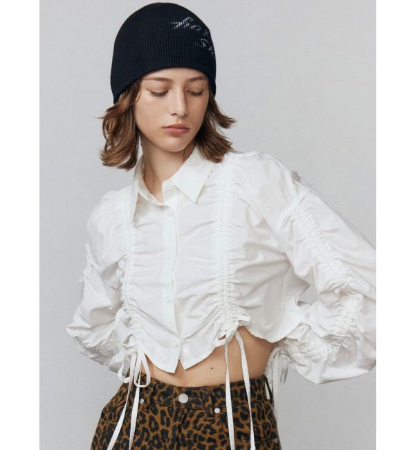 EMODA「ストリングリボンショートシャツ」|シャツ・ブラウス|