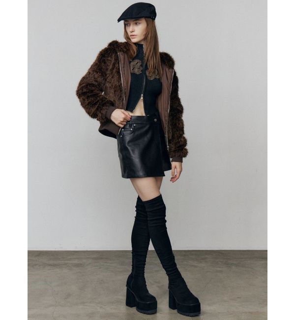 EMODA「フードフェイクファーブルゾン」|ブルゾン・スタジャン|