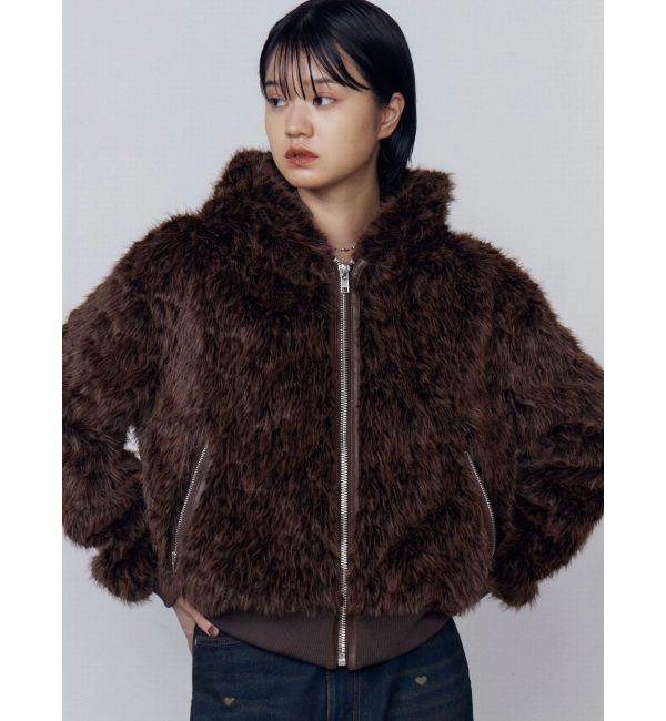 EMODA「フードフェイクファーブルゾン」|ブルゾン・スタジャン|