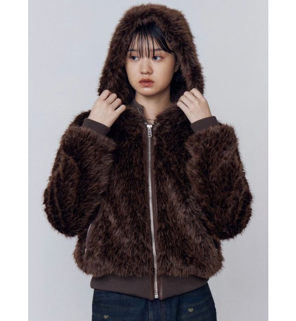 EMODA「フードフェイクファーブルゾン」|ブルゾン・スタジャン|