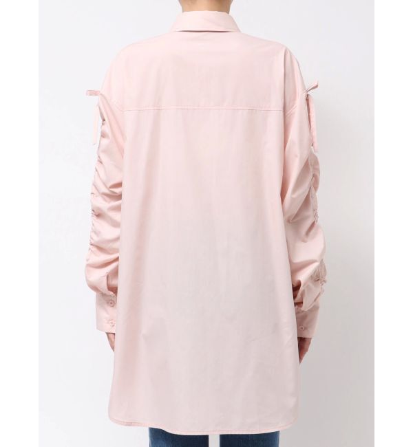 MERCURYDUO「シャーリングZIPビスチェセットシャツ」|シャツ・ブラウス|