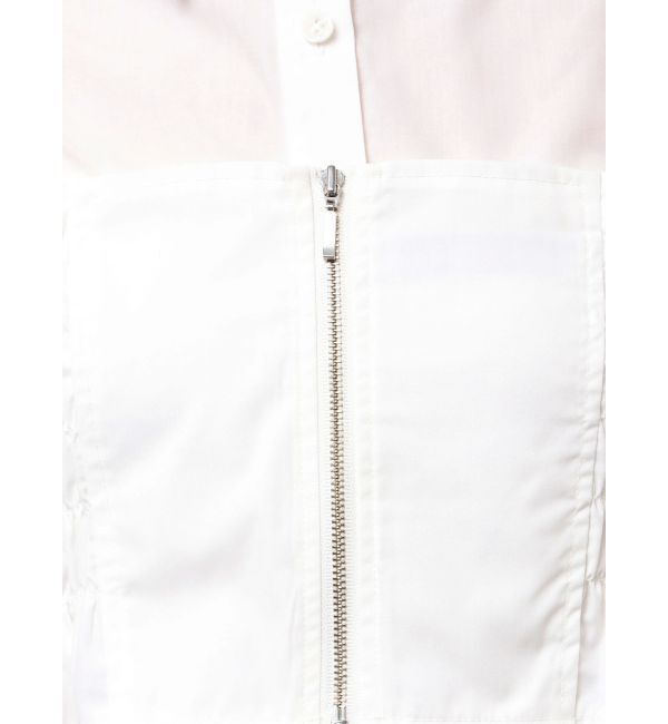 MERCURYDUO「シャーリングZIPビスチェセットシャツ」|シャツ・ブラウス|