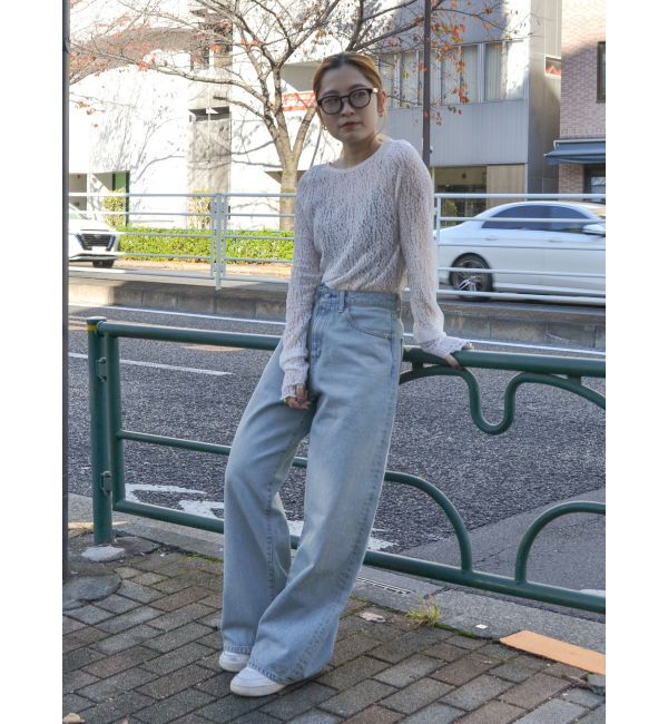 Ungrid「バックオープンレースロングスリーブTee」|Tシャツ・カットソー|