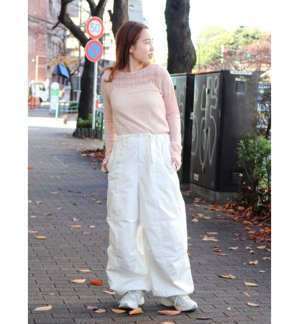 Ungrid「バックオープンレースロングスリーブTee」|Tシャツ・カットソー|