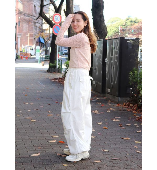 Ungrid「バックオープンレースロングスリーブTee」|Tシャツ・カットソー|