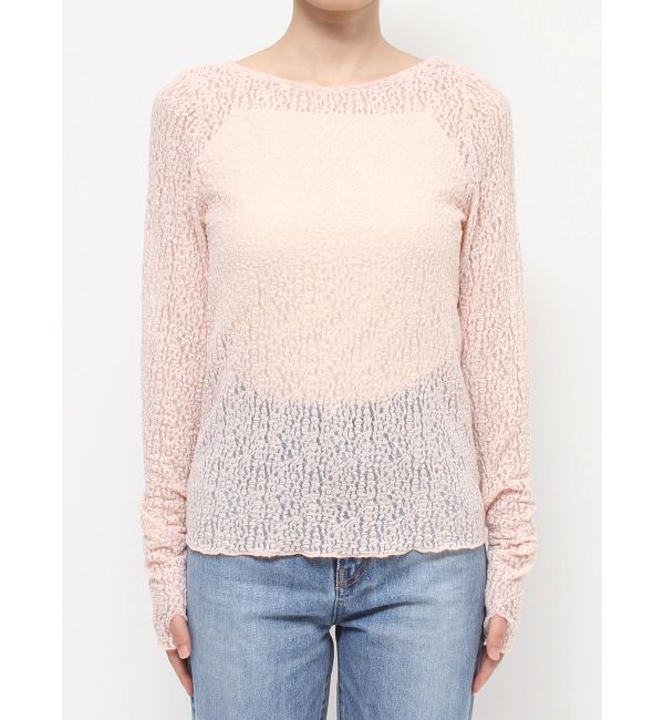 Ungrid「バックオープンレースロングスリーブTee」|Tシャツ・カットソー|