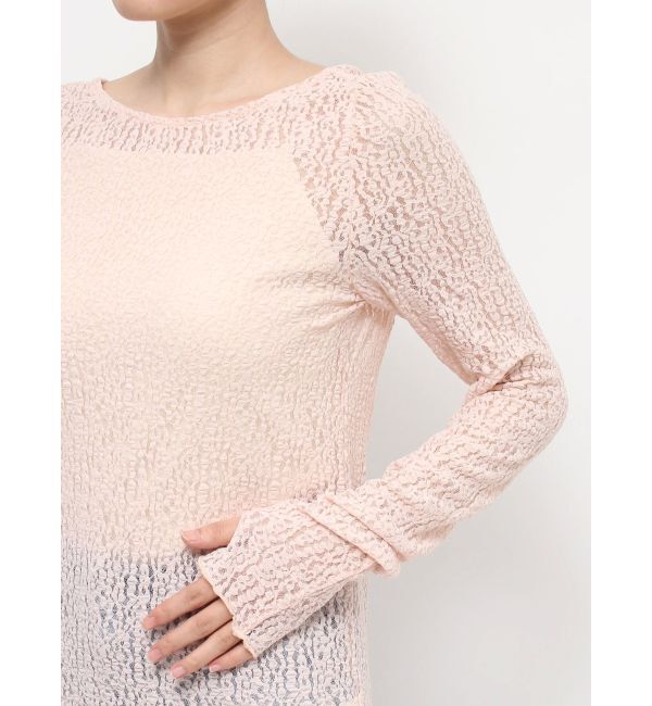 Ungrid「バックオープンレースロングスリーブTee」|Tシャツ・カットソー|