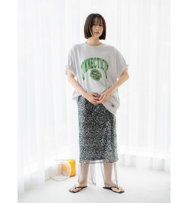 Ungrid「ミドル丈スパンコールスカート」|スカート|