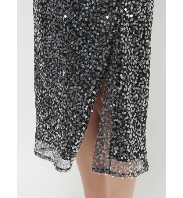 Ungrid「ミドル丈スパンコールスカート」|スカート|