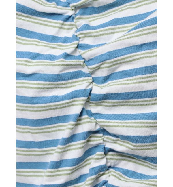 Ungrid「ギャザーデザインマルチボーダータンクトップ」|タンクトップ|