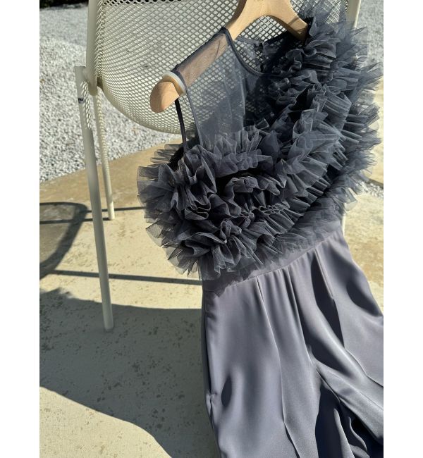 LAGUNAMOON「LADYチュールオフショルパンツドレス」|ドレス|