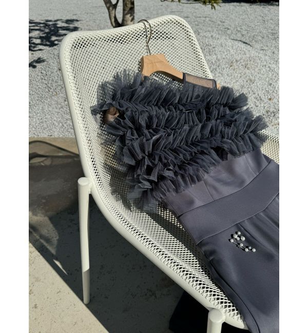 LAGUNAMOON「LADYチュールオフショルパンツドレス」|ドレス|