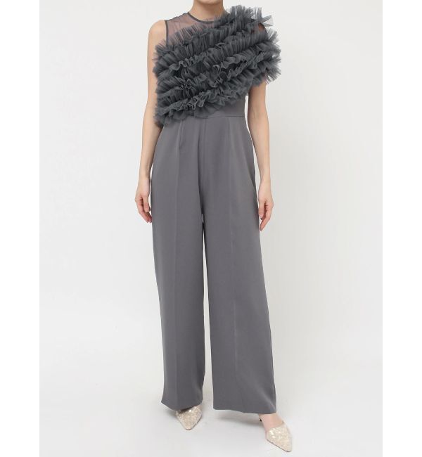 LAGUNAMOON「LADYチュールオフショルパンツドレス」|ドレス|