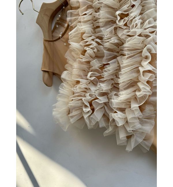 LAGUNAMOON「LADYチュールオフショルパンツドレス」|ドレス|