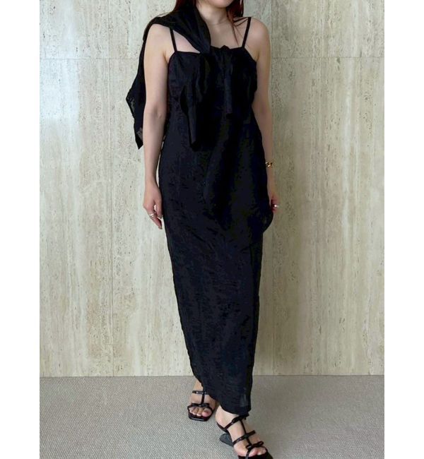 LAGUNAMOON「シアーエンブロイダリーワンピース」|ワンピース|ブラック