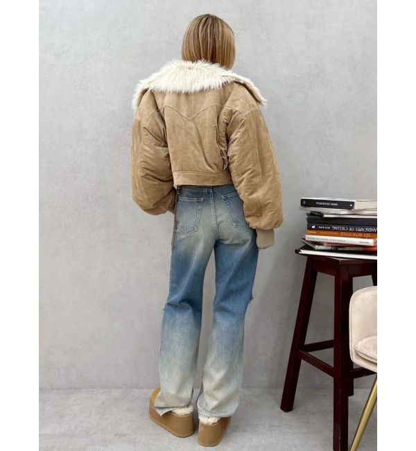 EVRIS「ヴィンテージライクダメージワイドデニムパンツ」|デニム|